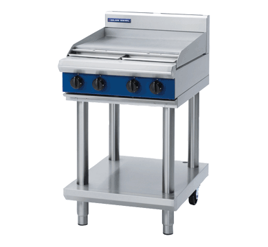Blue Seal G514B-LS 600mm full grill gas cooktop leg stand stainless steel
