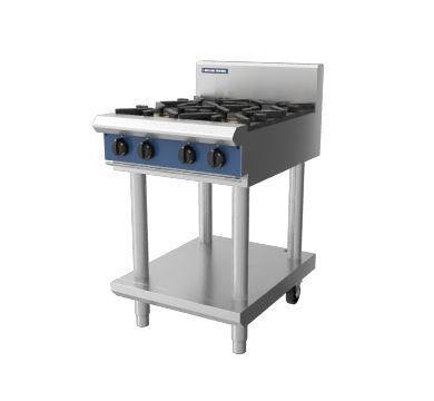Blue Seal G514D-LS 600mm four burner gas cooktop leg stand stainless steel