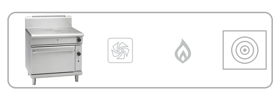 Waldorf RN8110GC 900mm gas target top convection oven stainless steel