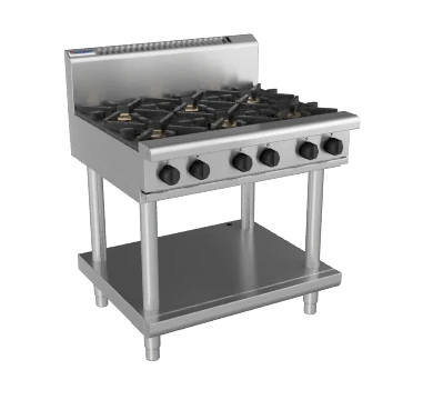 Waldorf RN8600G-LS 900mm six burner gas cooktop leg stand stainless steel