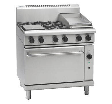 Waldorf commercial gas range oven stainless steel