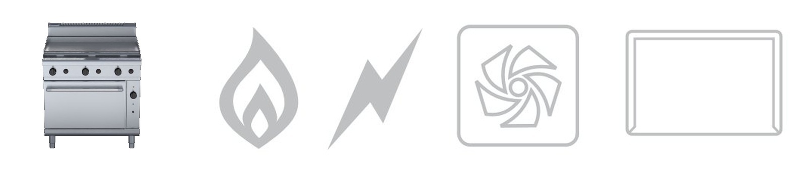 Waldorf RN8619GC 900mm full grill gas stove convection