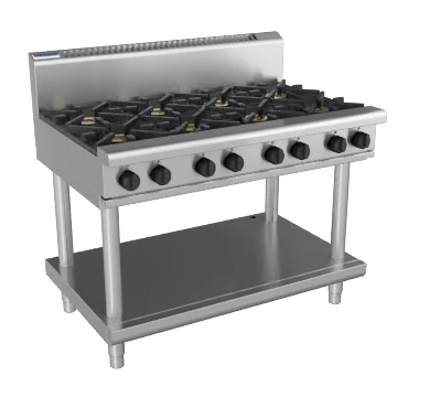 Waldorf RN8800G-LS 1200mm eight burner gas cooktop leg stand stainless steel