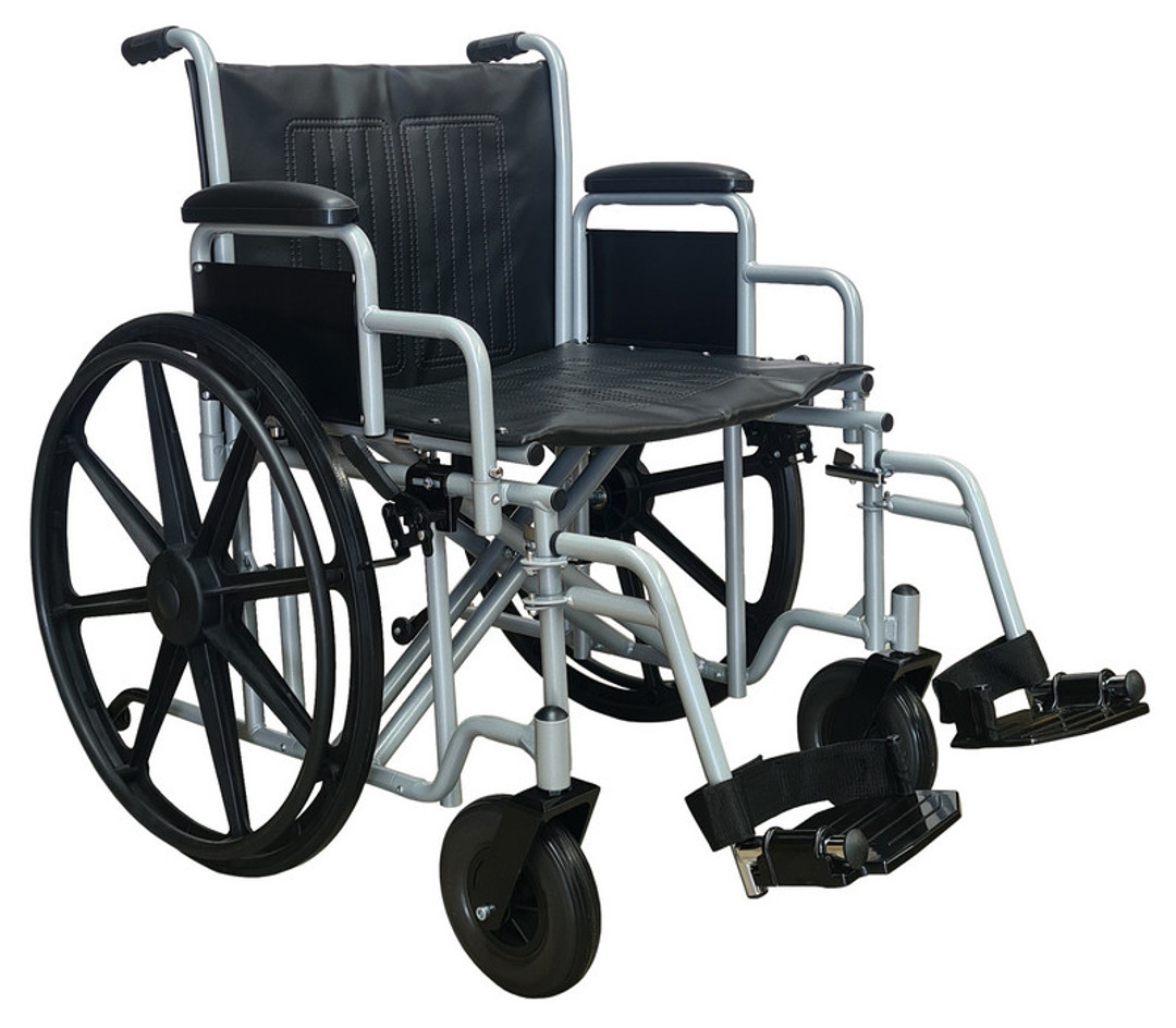 180Kg Heavy Duty Steel Wheelchair - 55cm