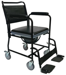 Mobile commode chair - seat on Mobile commode chair - seat on