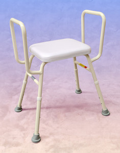PQ104BL ALUMINIUM PADDED SHOWER STOOL PQ104BL ALUMINIUM PADDED SHOWER STOOL