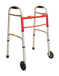 RWK101 2 BUTTON FOLDING WALKING FRAME with 5” CASTORS RWK101 2 BUTTON FOLDING WALKING FRAME with 5” CASTORS
