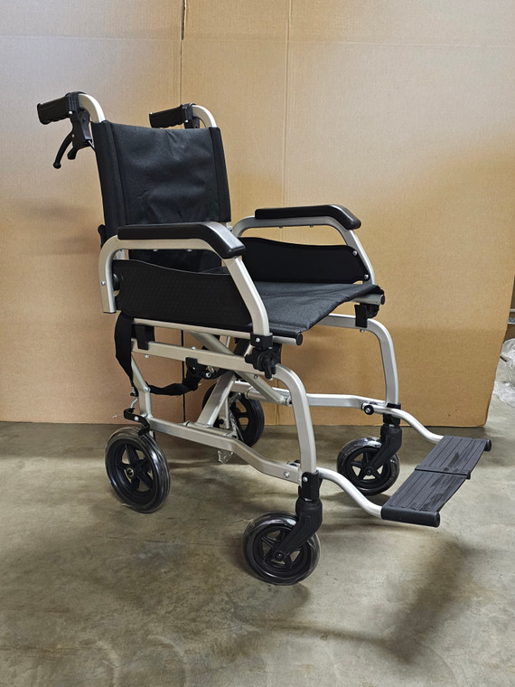 Sample PORTABLE ALUMINIUM TRAVEL / AISLE WHEELCHAIR - 40cm