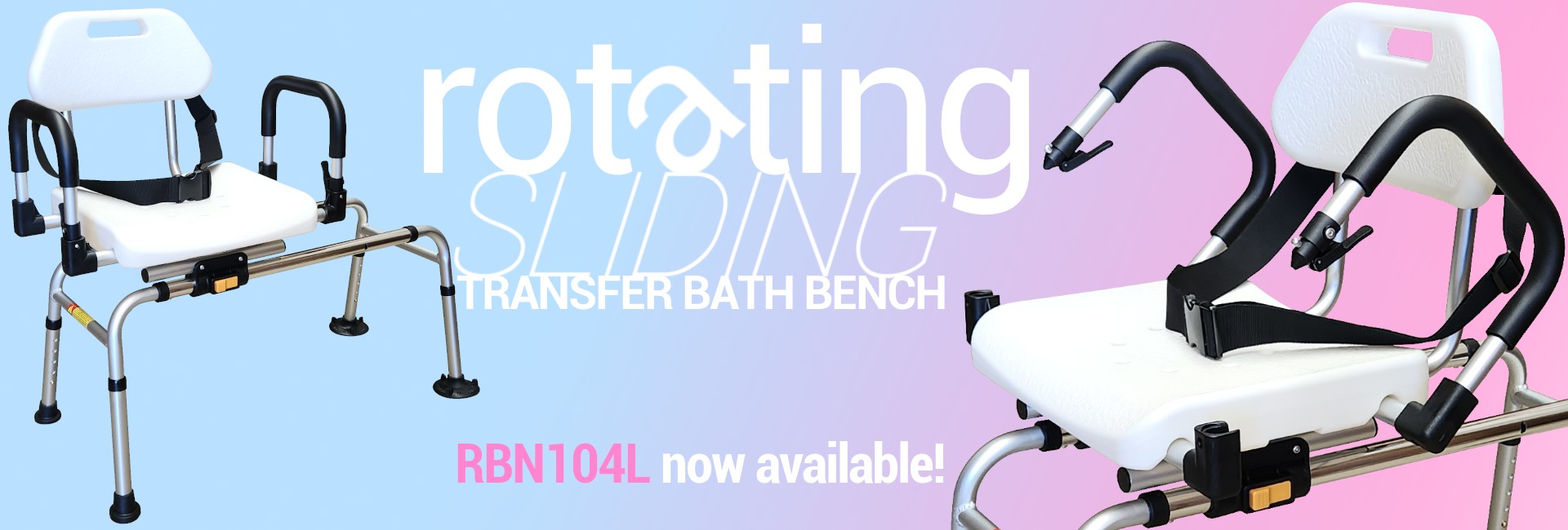 RBN104L Rotating Sliding Transfer Bath Bench