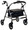 PAB800 180kg HEAVY DUTY EXTRA WIDE 8" WHEEL STEEL ROLLATOR - TITANIUM