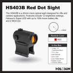 Holosun HS403B Micro Red Dot 2 MOA