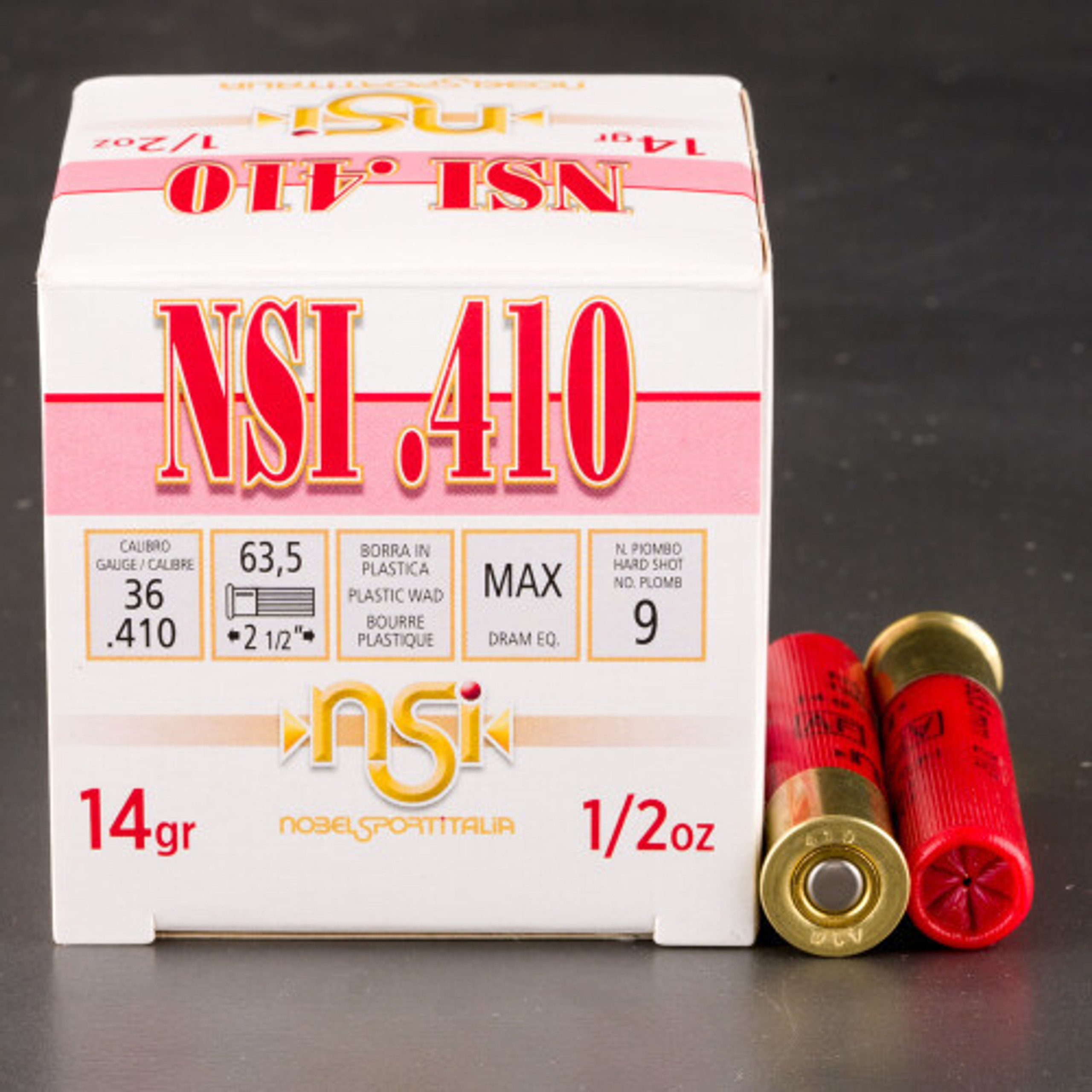 50 Rounds Of Nobel Sport .410 Gauge #9 Shot + 10 Turkey Targets