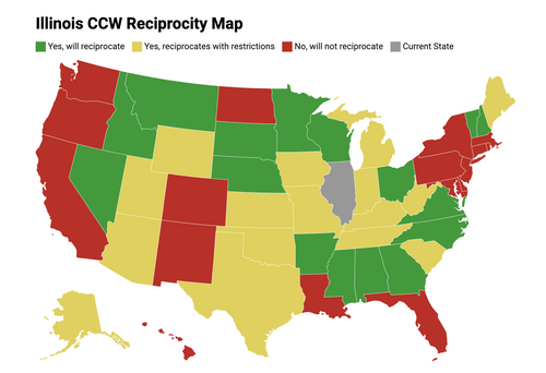 Illinois Concealed Carry Gun Laws: CCW Reciprocity [Interactive Map]