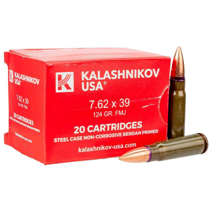 Kalashnikov 7.62x39mm 124 Grain Full Metal Jacket Steel