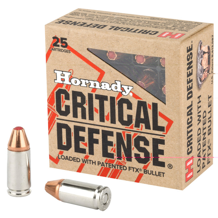 Hornady Critical Defense 9mm 115gr Box of 25