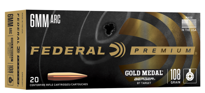 FEDERAL 6MM ARC 108GR BERGER TARGET 25/10