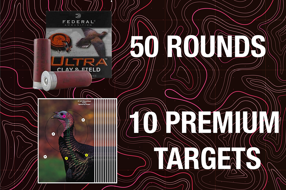 50 Rounds of Federal 12 Gauge 2.75" 1-1/8 Oz. #8 + 10 Turkey Targets Bundle