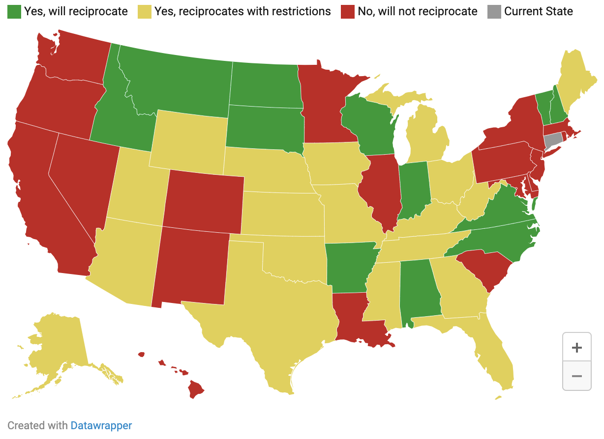 Connecticut Concealed Carry Reciprocity Guide ProArmory