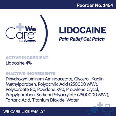 First Aid - Lidocaine Pain Relief Gel Patch (1454)