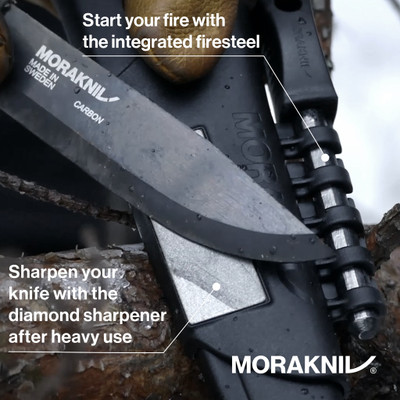 Morakniv - Bushcraft Survival - Black Carbon Steel