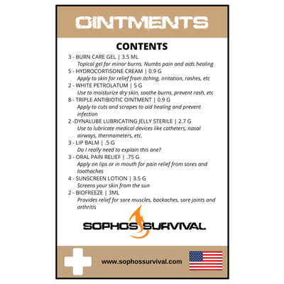 First Aid Refill Pack - Ointments