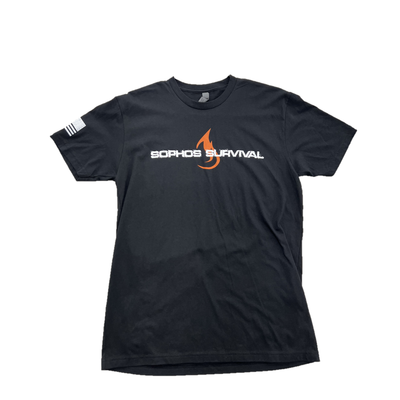 Sophos Survival Adult Logo and Flag T-Shirt (Black)