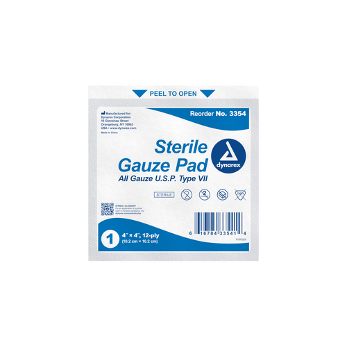 First Aid - Gauze Pad Sterile | 4"x 4" 12 ply (3354)