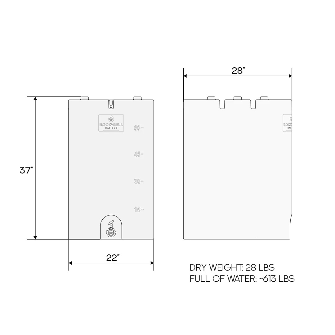 Oasis 250 Water Storage Tank - Rockwell Water - Safe. Clean. Innovative.