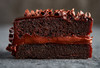 Chocolate mud cake slice