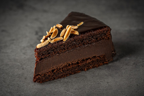chocolate mud cake slice