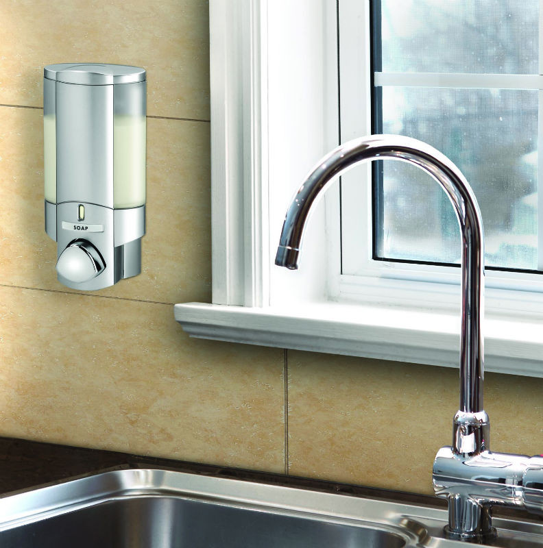 Better Living 76130 AVIVA I Shower Soap Dispenser, Translucent Bottle