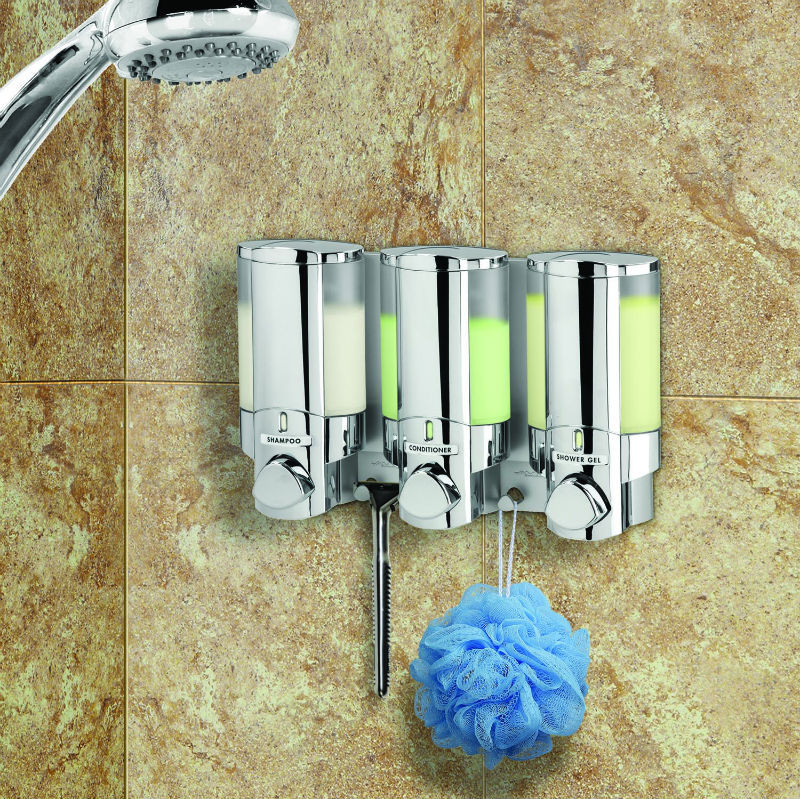 Better Living 76345 AVIVA III Shower Dispenser, Translucent Bottles