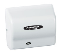 American Dryer AD90-M Advantage Hand Dryer, White Steel