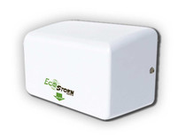 The EcoStorm is one of the smallest, greenest hand dryers available with a 10-15 second dry time. Dries hand in 10-15 seconds. Automatic, completely touchless. Manufactured with all recyclable materials. Operates at only 1000 Watts.