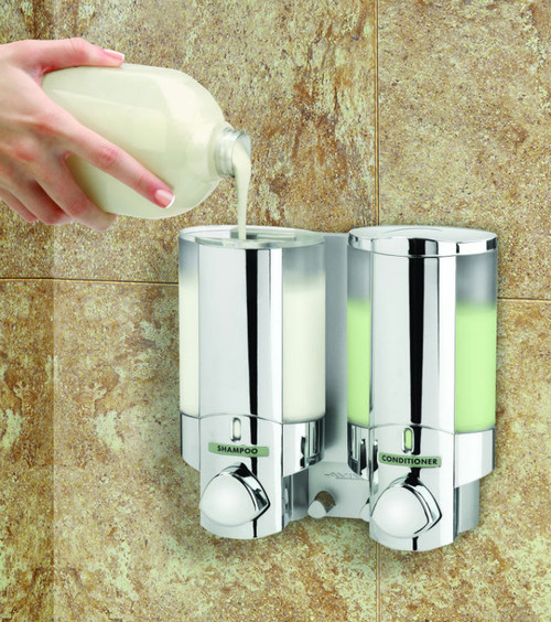 Better Living 76245 AVIVA II Shower Dispenser, Translucent Bottles