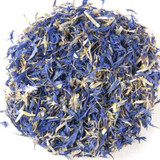 uure Organic Vibrant Blue Cornflower Herbal Tea Closeup