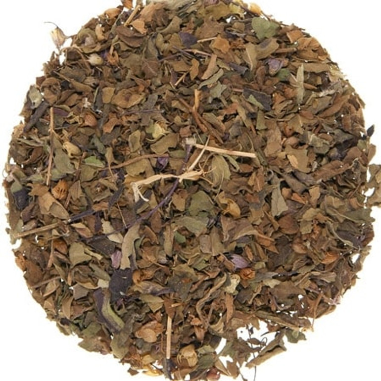 uure Organic Restorative Tulsi Krishna Herbal Tea Closeup