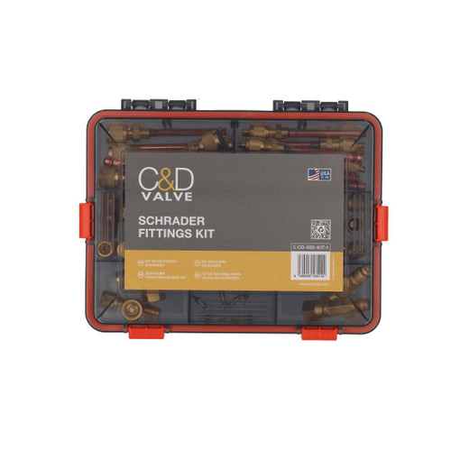 C & D Valve Schrader Fittings Ki