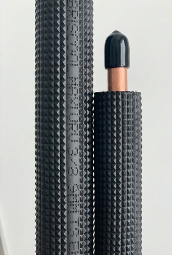 Briscool Pre Insulated Copper Coil – 1/4" x  15mt -13mm  Black Anti-UV