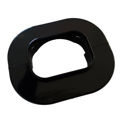 Wall Rosette - Trunking - 75mm - Black - ID-SWC-75-K