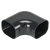 Flat Bend - 90 Deg - Trunking - 75mm - Black- ID-SK -75-K
