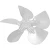 Fan Blade 300mm / 28mm Bore (12") Sucker