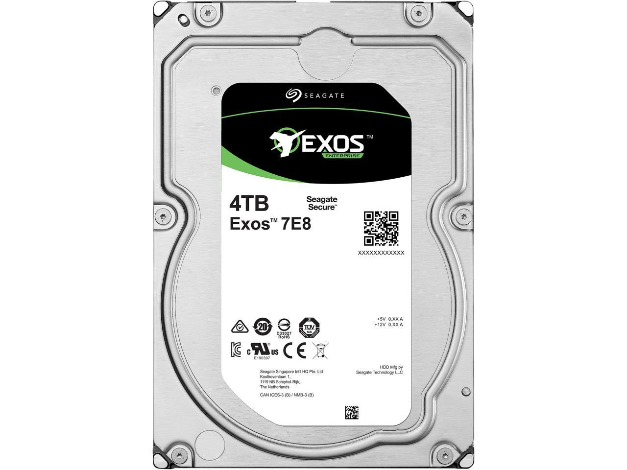 Seagate ST4000NM0035 Exos Enterprise Capacity 3.5'' HDD 4TB 7200 RPM 512n  SATA 6Gb/s 128MB Cache Internal Hard Drive