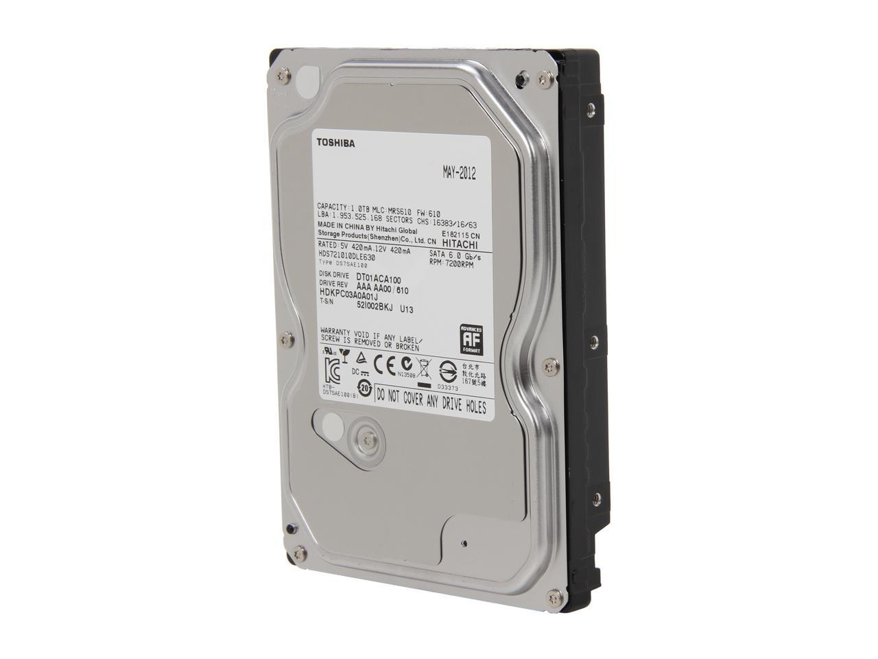 TOSHIBA DT01ACA100 1TB 7200 RPM 32MB Cache SATA 6.0Gb/s 3.5