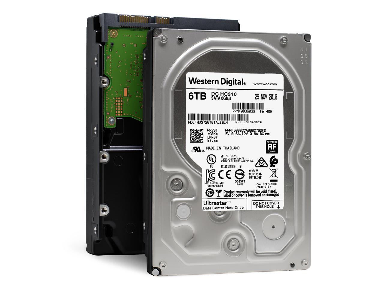中古HGST 6TB HDD 7.2K RPM 3.5インチ 6Gb⁄s SATA ハードディスク