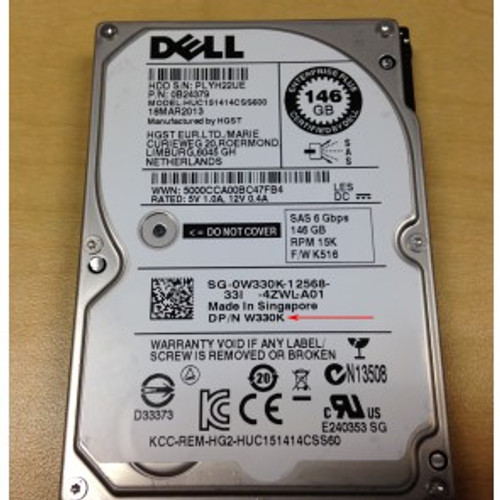 DELL 146GB 15K 3G LFF SAS 3.5" HARD DRIVE ST3146356SS