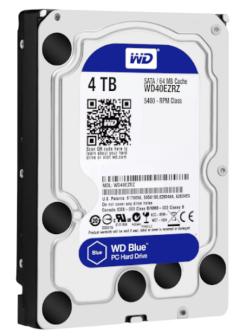 WD Blue 4TB Desktop Hard Disk Drive - 5400 RPM SATA 6Gb/s 64MB Cache 3.5 Inch - WD40EZRZ