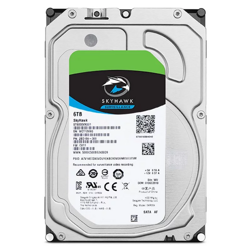 Seagate SkyHawk ST6000VX001 6TB 3.5" Internal Hard Drive - SATA 6.0Gb/s - 256MB Buffer