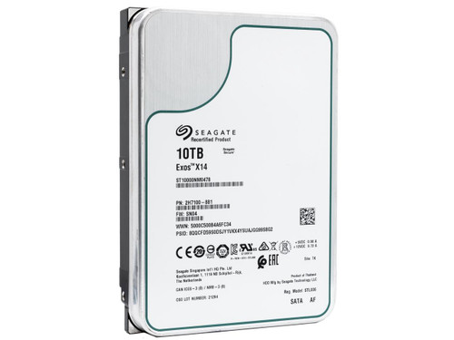 Seagate Exos X14 ST10000NM0478 10TB 7200 RPM 256MB Cache SATA 6.0Gb/s 3.5