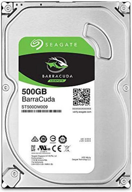 Seagate BarraCuda 500GB Internal Hard Drive HDD - 3.5 Inch SATA 6 Gb/s 7200 RPM 32MB Cache for Computer Desktop PC (ST500DM009)